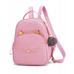 Skórzany Plecak dla dziewczynki do szkoły w KOTA, kolor RÓŻOWY